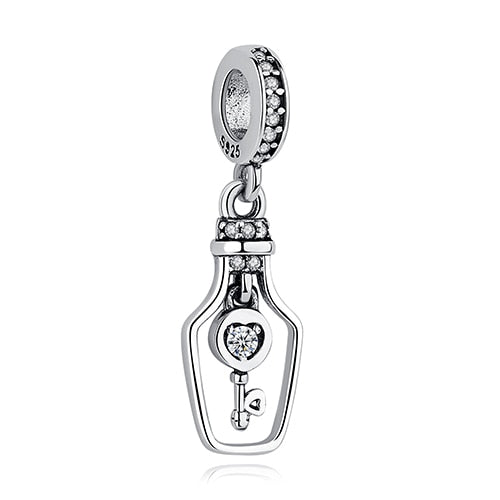 ELESHE Original 925 Sterling Silver Charms Fit Pandora Charm Bracelets Fashion Jewelry DIY I LOVE READING Book Charm Beads