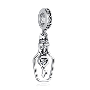 ELESHE Original 925 Sterling Silver Charms Fit Pandora Charm Bracelets Fashion Jewelry DIY I LOVE READING Book Charm Beads