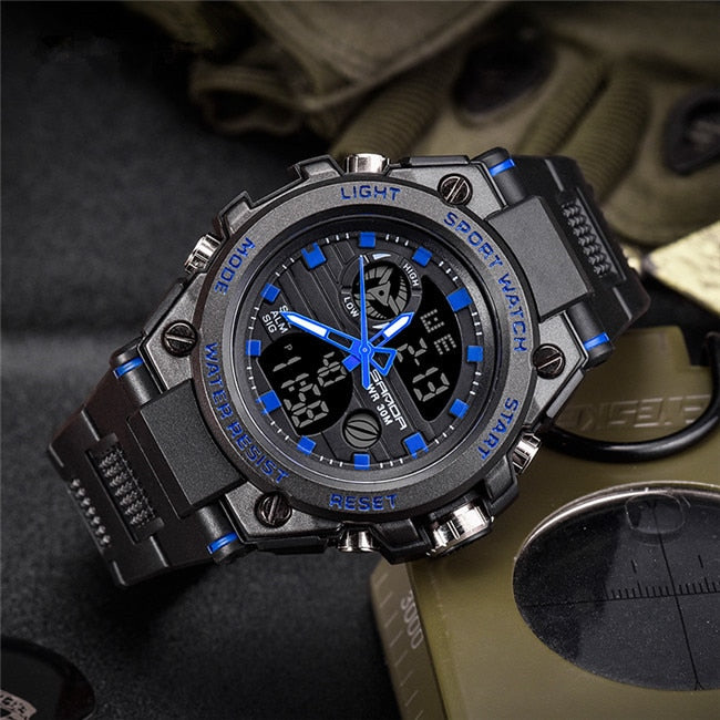 New SANDA 739 Sports Men's Watches Top Brand Luxury Military Quartz Digital Watch Men Waterproof S Shock Clock relogio masculino