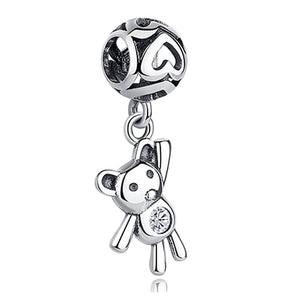 ELESHE Original 925 Sterling Silver Charms Fit Pandora Charm Bracelets Fashion Jewelry DIY I LOVE READING Book Charm Beads