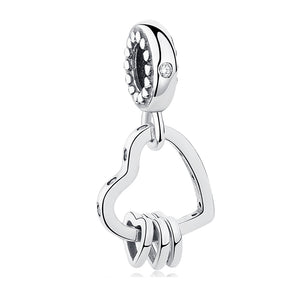 ELESHE Original 925 Sterling Silver Charms Fit Pandora Charm Bracelets Fashion Jewelry DIY I LOVE READING Book Charm Beads