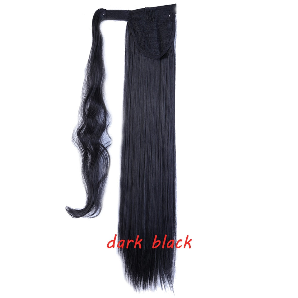 s-noilite 23 "Longs Bouclés Clip Dans La Queue De Cheveux