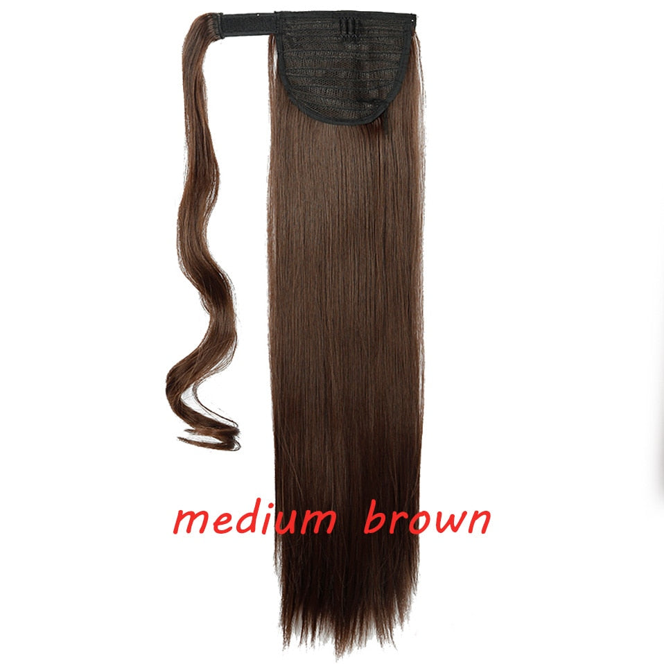 s-noilite 23 "Longs Bouclés Clip Dans La Queue De Cheveux