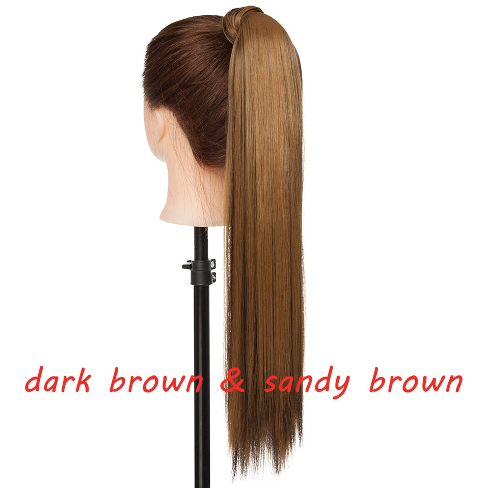 s-noilite 23 "Longs Bouclés Clip Dans La Queue De Cheveux