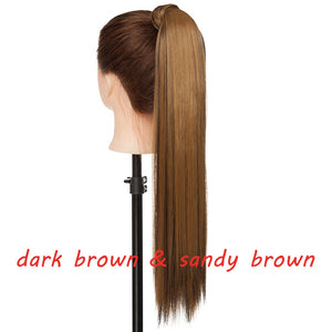 s-noilite 23 "Longs Bouclés Clip Dans La Queue De Cheveux