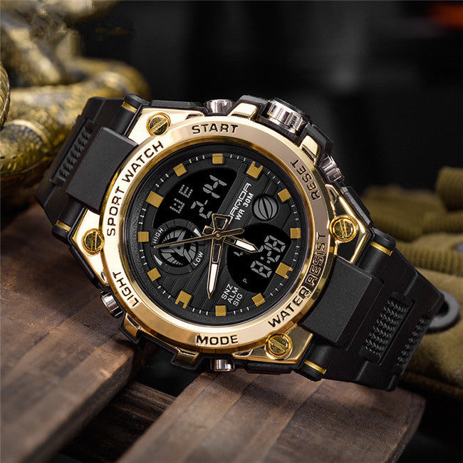 New SANDA 739 Sports Men's Watches Top Brand Luxury Military Quartz Digital Watch Men Waterproof S Shock Clock relogio masculino