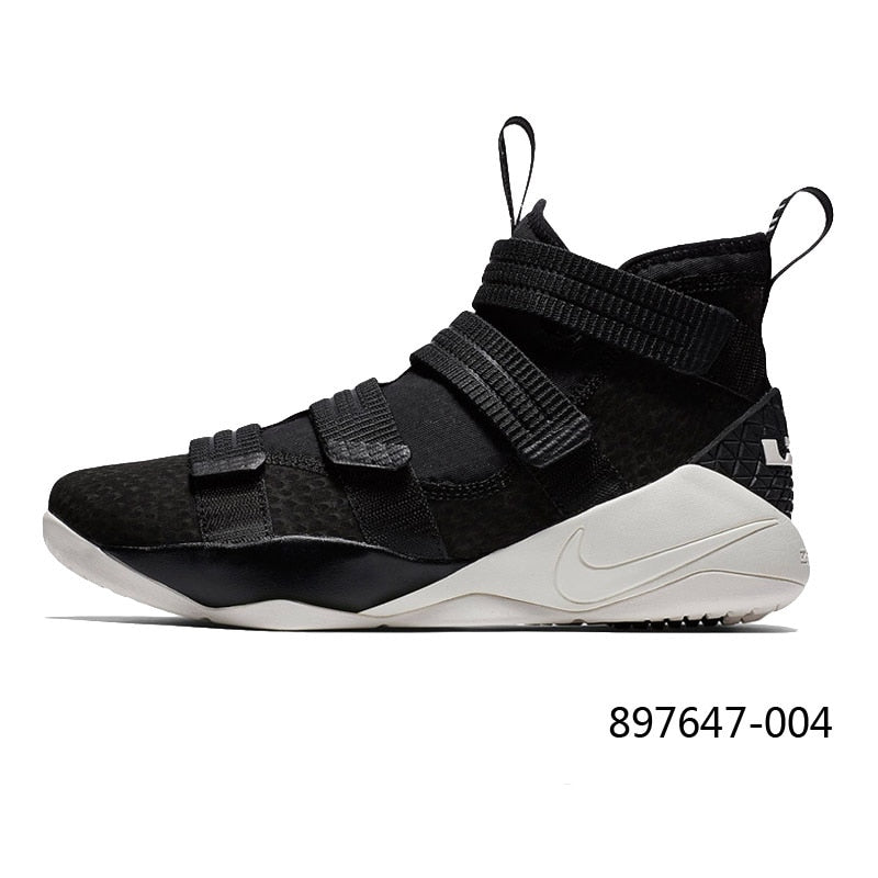 Original Authentic Nike LEBRON SOLDIER 11 Men Basketball Shoes Medium Cut Sports outdoor Sneakers 2018 New Arrival 897647-004
