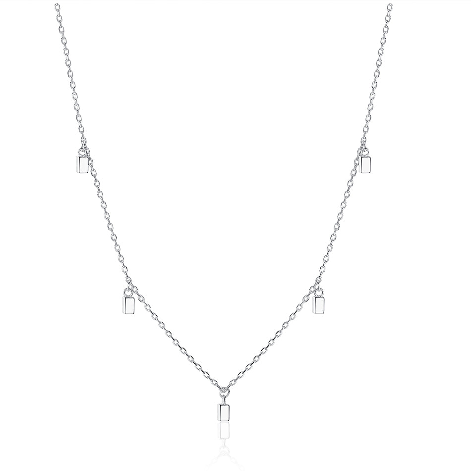 ELESHE 2019 New Luxury Fashion Round Coin Choker Necklace for Women 925 Sterling Silver Chain Necklace Collier Femme