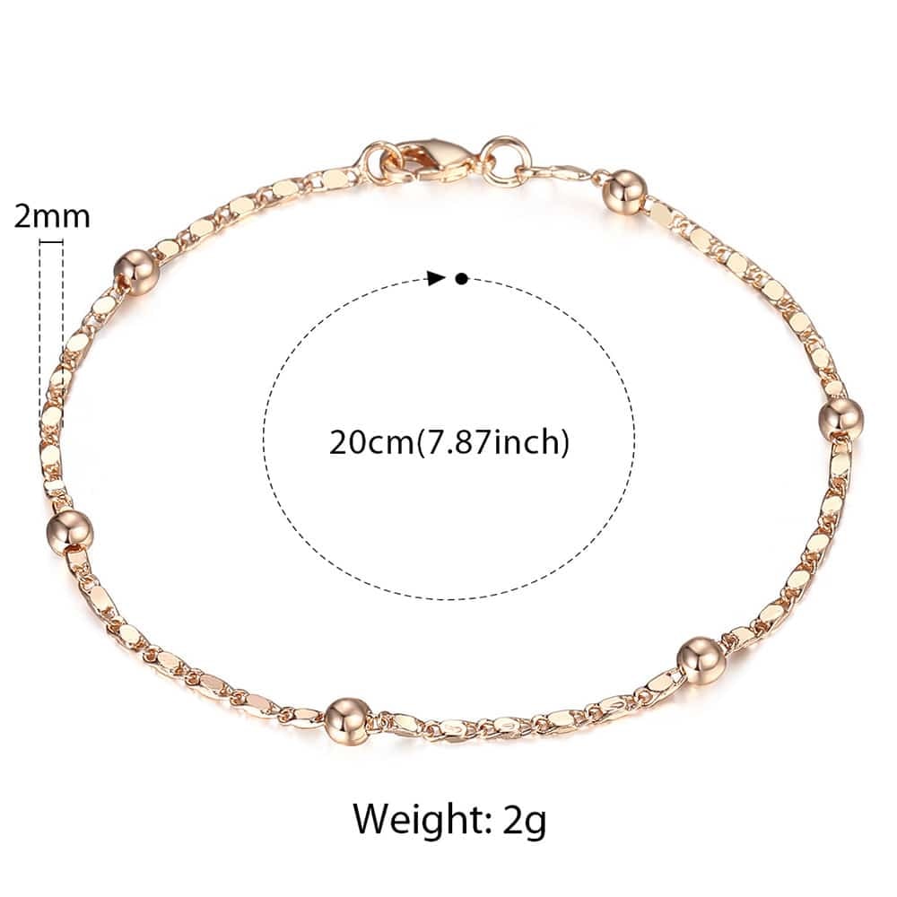 20cm 585 Rose Gold filled Bracelet For Women Men Curb Snail Foxtail Venitian Link Chains Womens Mens Bracelets Fashion Gift CBB1
