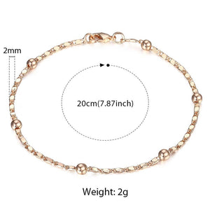 20cm 585 Rose Gold filled Bracelet For Women Men Curb Snail Foxtail Venitian Link Chains Womens Mens Bracelets Fashion Gift CBB1