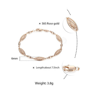 20cm 585 Rose Gold filled Bracelet For Women Men Curb Snail Foxtail Venitian Link Chains Womens Mens Bracelets Fashion Gift CBB1