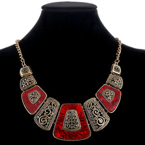 Bohemia Ethnic Necklace & Pendant Multi Layer Beads Jewelry Vintage Statement Long Necklace Women Handmade Acrylic Jewelry