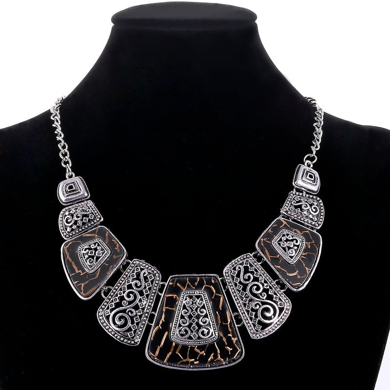 Bohemia Ethnic Necklace & Pendant Multi Layer Beads Jewelry Vintage Statement Long Necklace Women Handmade Acrylic Jewelry