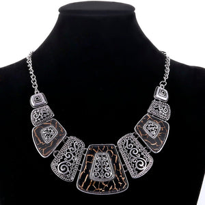 Bohemia Ethnic Necklace & Pendant Multi Layer Beads Jewelry Vintage Statement Long Necklace Women Handmade Acrylic Jewelry