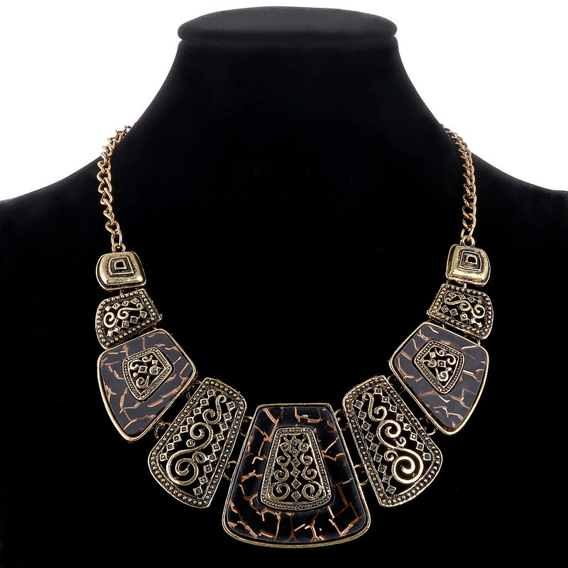 Bohemia Ethnic Necklace & Pendant Multi Layer Beads Jewelry Vintage Statement Long Necklace Women Handmade Acrylic Jewelry