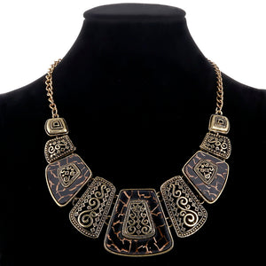 Bohemia Ethnic Necklace & Pendant Multi Layer Beads Jewelry Vintage Statement Long Necklace Women Handmade Acrylic Jewelry