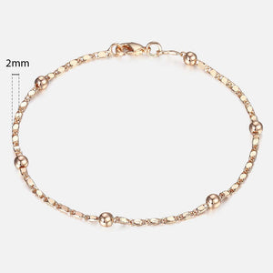 20cm Bracelets For Women Men 585 Rose Gold Curb Snail Foxtail Venitian Link Chains Men's Bracelets Fashion Jewelry Gifts KCBB1