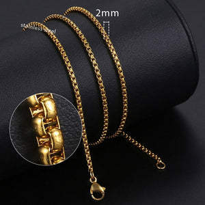 Necklace For Women Men Gold Filled Figaro Rope Snake Curb Cuban Link Chain Mens Womens Fashion Jewelry 18-24" GNN2