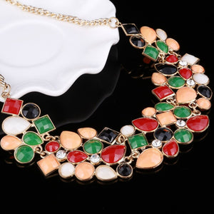 Bohemia Ethnic Necklace & Pendant Multi Layer Beads Jewelry Vintage Statement Long Necklace Women Handmade Acrylic Jewelry