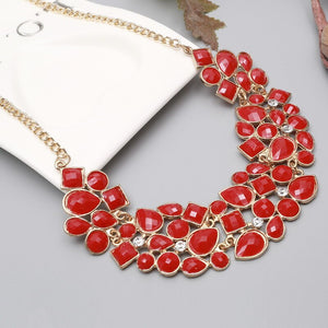 Bohemia Ethnic Necklace & Pendant Multi Layer Beads Jewelry Vintage Statement Long Necklace Women Handmade Acrylic Jewelry