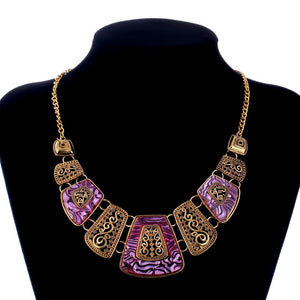Bohemia Ethnic Necklace & Pendant Multi Layer Beads Jewelry Vintage Statement Long Necklace Women Handmade Acrylic Jewelry