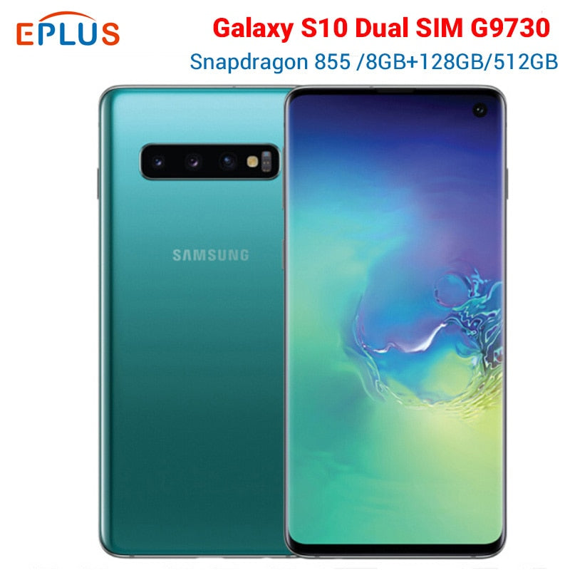 Brand New Samsung Galaxy S10 G9730 Dual SIM Mobile Phone 8GB RAM 128GB ROM Snapdragon 855 6.1" 3 rear Camera 3400mAh NFC Phone