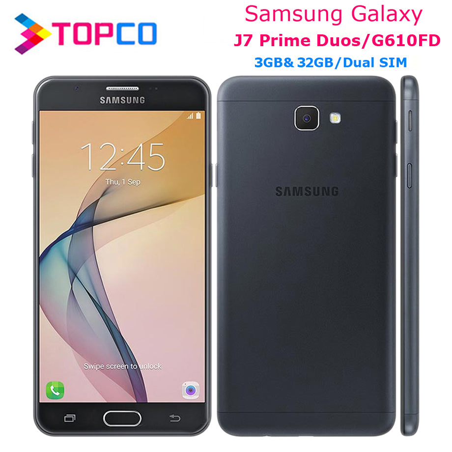Samsung Galaxy J7 Prime Duos Original Android Mobile Phone G610FD 4G LTE 5.5" Octa core Dual SIM 13MP&8MP RAM 3GB ROM 32GB