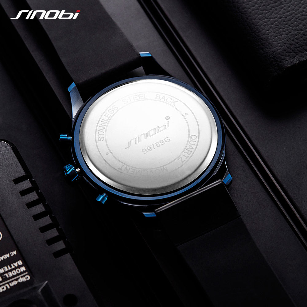Relojes Hombre SINOBI Car Creative Men Watch Mens Fashion Speed Racing Sport Time Chronograph Silicone Watches Quartz Wristwatch