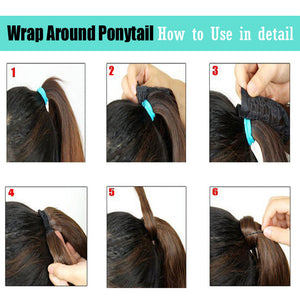 s-noilite 23 "Longs Bouclés Clip Dans La Queue De Cheveux