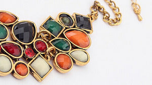 Bohemia Ethnic Necklace & Pendant Multi Layer Beads Jewelry Vintage Statement Long Necklace Women Handmade Acrylic Jewelry