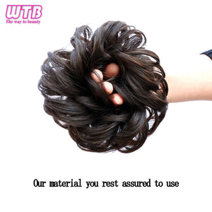 Women Curly Chignon Hair Clip In Hairpiece Extensions Bun for Brides 8 Colors Synthetic High Temperature Fiber Chignon