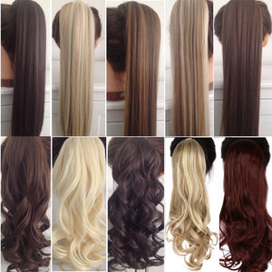 s-noilite 23 "Longs Bouclés Clip Dans La Queue De Cheveux