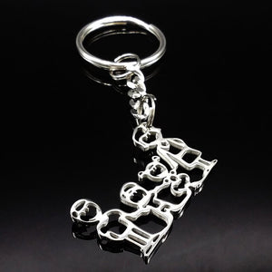 2019 Fashion New Family Stainless Steel Key Rings Jewelry Boy and Girl Silver Color keychain Gifts chaveiros K7641B