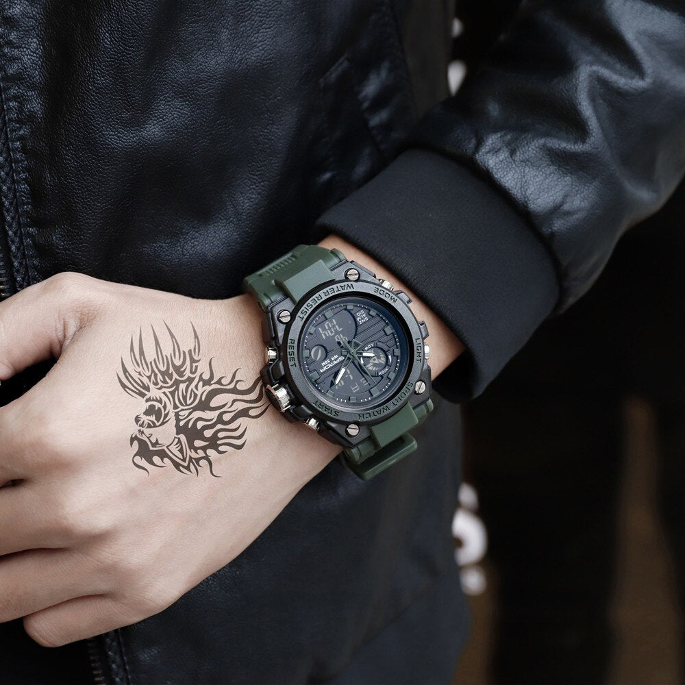 New SANDA 739 Sports Men's Watches Top Brand Luxury Military Quartz Digital Watch Men Waterproof S Shock Clock relogio masculino