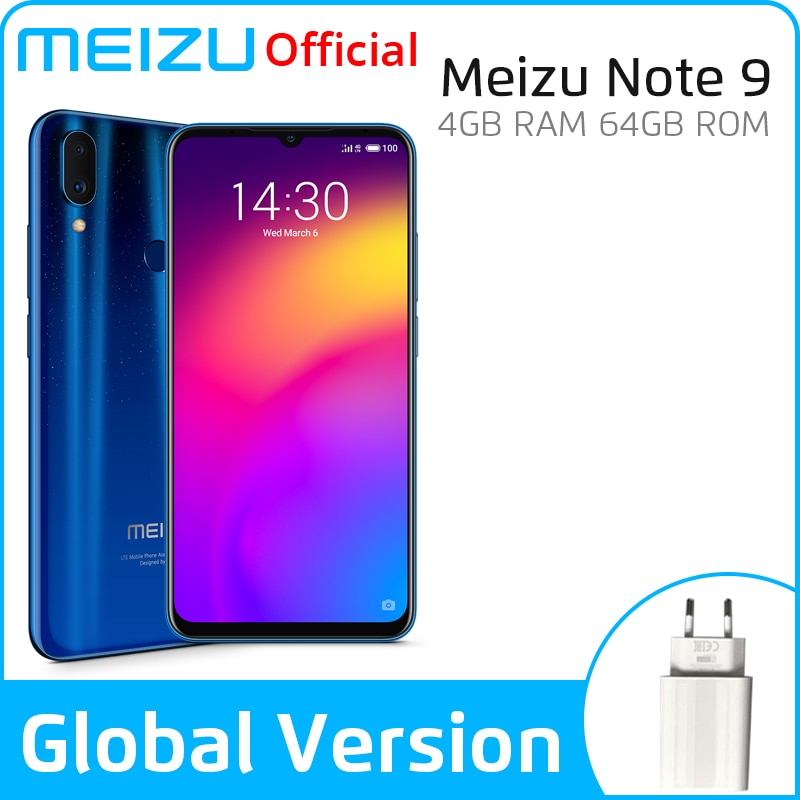 Global Version Meizu Note 9 4GB 64GB Smartphone Snapdragon 675 Octa Core Note9 48MP Dual Camera AI Front 20MP 4000mAh