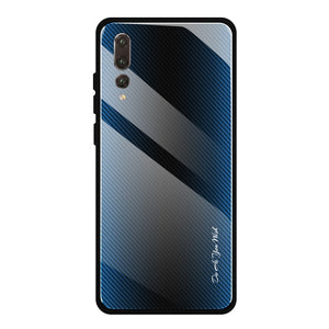 Case For Huawei P20 P30 Pro Case Texture Gradient Glass Phone Cover For Huawei P20 Lite 2019 Nova 4E 3e 5i P30 Lite Phone Case