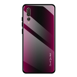 Case For Huawei P20 P30 Pro Case Texture Gradient Glass Phone Cover For Huawei P20 Lite 2019 Nova 4E 3e 5i P30 Lite Phone Case