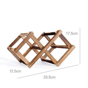 Foldable Wooden Red Wine Rack Beer Adjustable Household Wine Display Frame Kitchen Bar Wine Beer Display Shelf Home Decoration