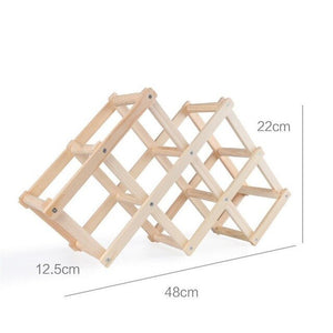 Foldable Wooden Red Wine Rack Beer Adjustable Household Wine Display Frame Kitchen Bar Wine Beer Display Shelf Home Decoration