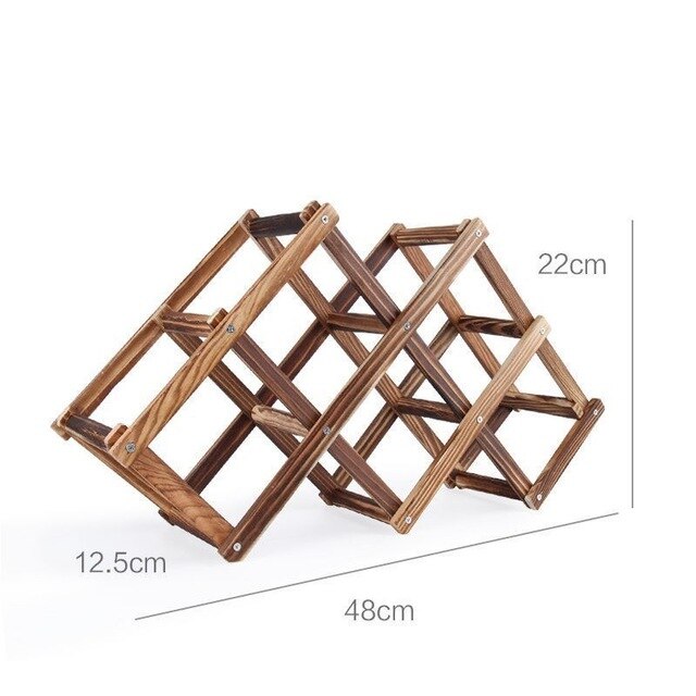 Foldable Wooden Red Wine Rack Beer Adjustable Household Wine Display Frame Kitchen Bar Wine Beer Display Shelf Home Decoration