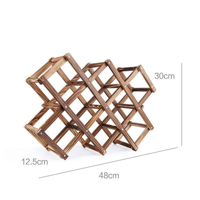Foldable Wooden Red Wine Rack Beer Adjustable Household Wine Display Frame Kitchen Bar Wine Beer Display Shelf Home Decoration