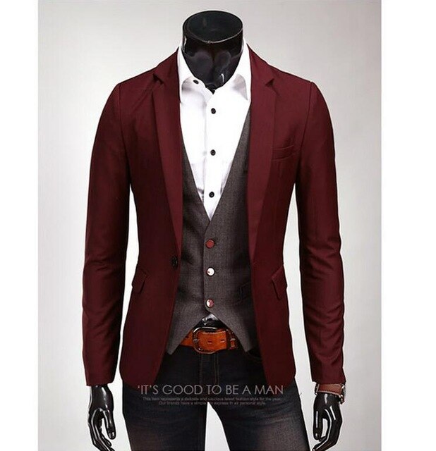 Terno Masculino Autumn New Men Casual Slim Fit Blazer Suits Jacket Fashion Style Mens Business Single Breasted Blazer Masculino