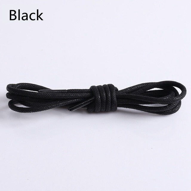 1Pair Waxed Cotton Round Shoe laces Leather Waterproof ShoeLaces Men Martin Boots Shoelace Shoestring Length 80/100/120/140CM P2