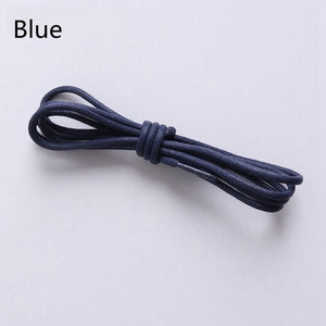 1Pair Waxed Cotton Round Shoe laces Leather Waterproof ShoeLaces Men Martin Boots Shoelace Shoestring Length 80/100/120/140CM P2
