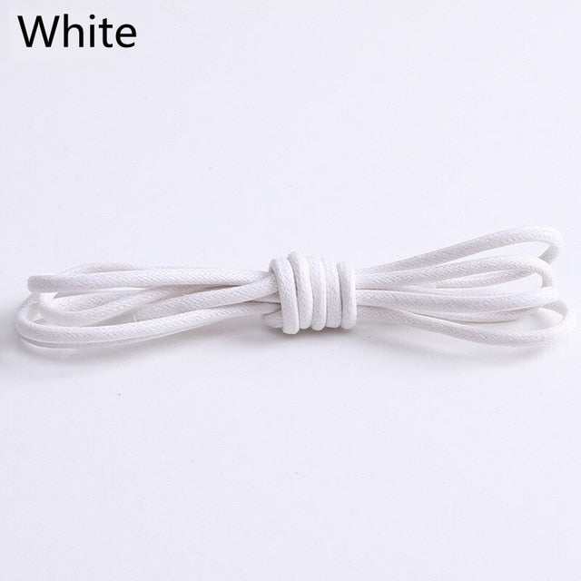 1Pair Waxed Cotton Round Shoe laces Leather Waterproof ShoeLaces Men Martin Boots Shoelace Shoestring Length 80/100/120/140CM P2