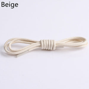 1Pair Waxed Cotton Round Shoe laces Leather Waterproof ShoeLaces Men Martin Boots Shoelace Shoestring Length 80/100/120/140CM P2