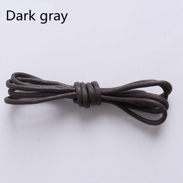 1Pair Waxed Cotton Round Shoe laces Leather Waterproof ShoeLaces Men Martin Boots Shoelace Shoestring Length 80/100/120/140CM P2
