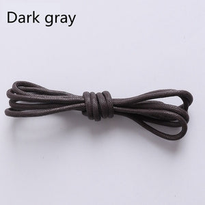 1Pair Waxed Cotton Round Shoe laces Leather Waterproof ShoeLaces Men Martin Boots Shoelace Shoestring Length 80/100/120/140CM P2
