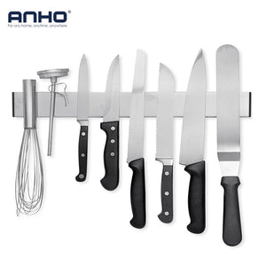 ANHO Knife Holder Magnetic 16 inch Wall Strip Stainless Steel Knife Block Storage Scissor Rack Bar Kitchen Utensil Accessories