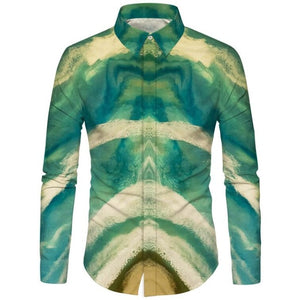 Cloudstyle 3D Floral Printed Man Casual Shirt Plaid Camisas Hombre Dress Shirts Wedding Homme Camisa Long Sleeve Slim Fit Shirts